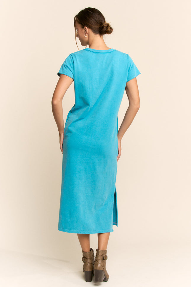 Parterre Dress — Ocean Blue back