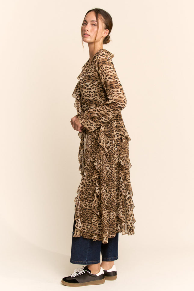 Vionelle Jacket — Taupe Leopard side