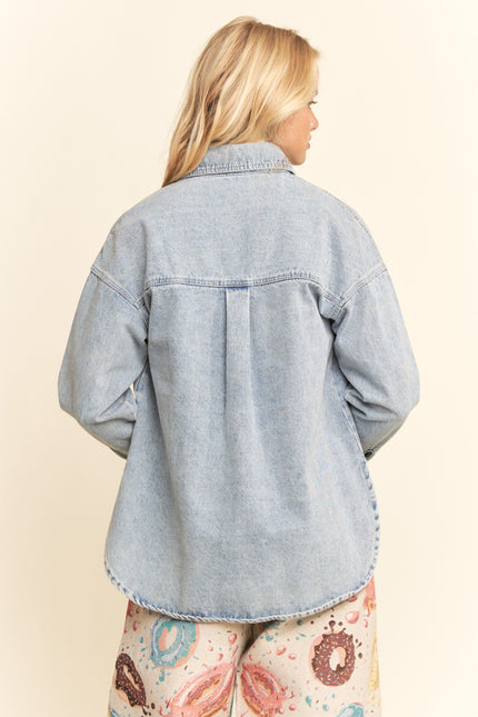 Orrivelle Jacket — Lt Denim back