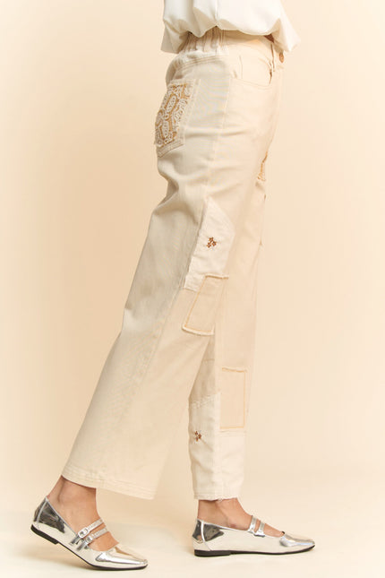 Ameline Jeans — Cream side