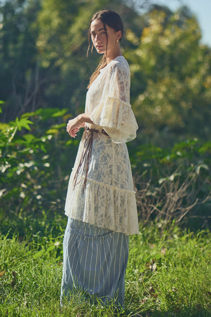 Aurelia Mesh Dress — Cream side