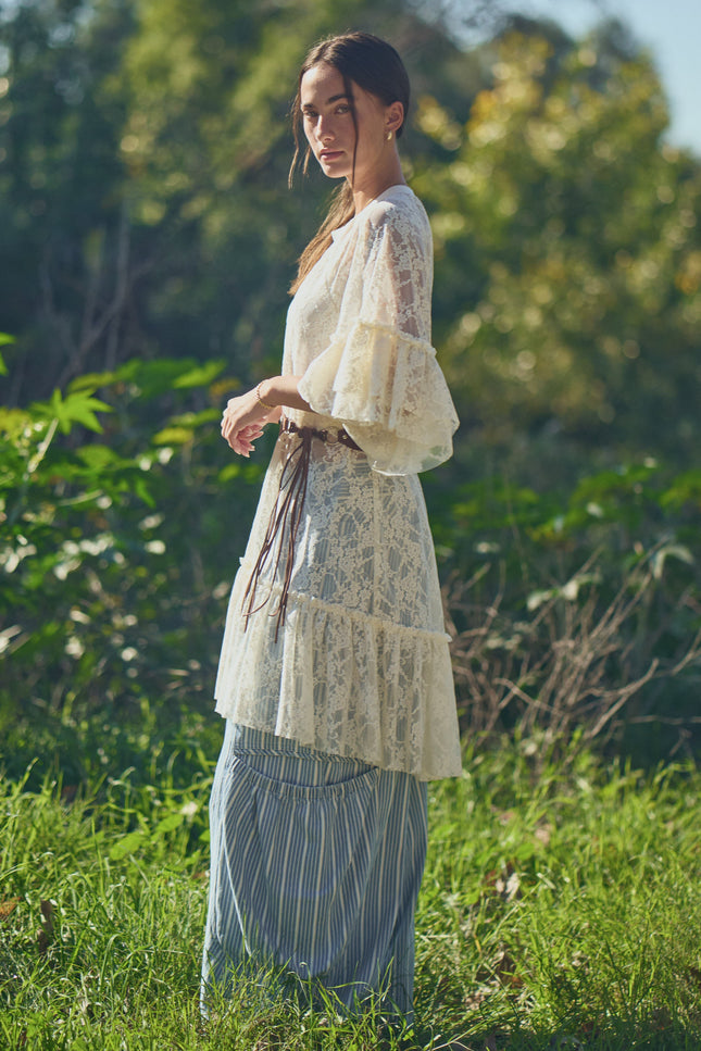 Aurelia Mesh Dress — Cream side