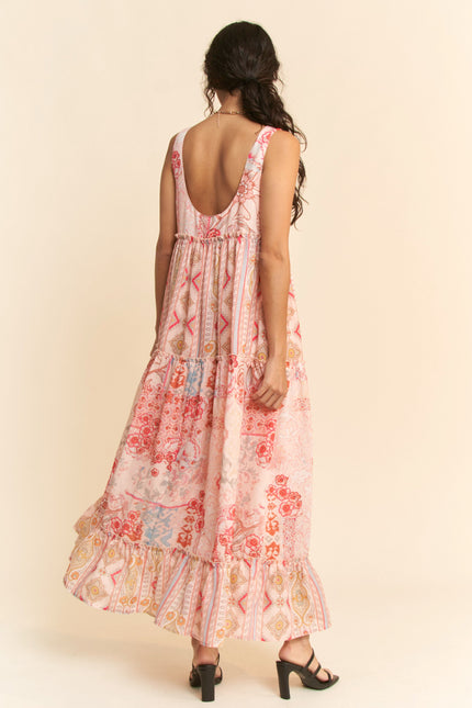 Calista Dress — Pink back