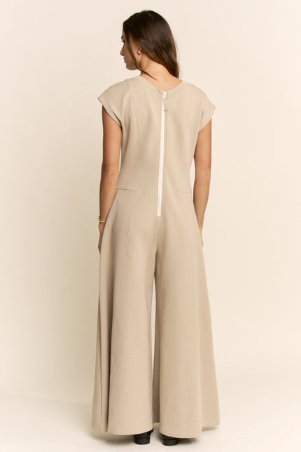 Avora Jumpsuit — Beige back