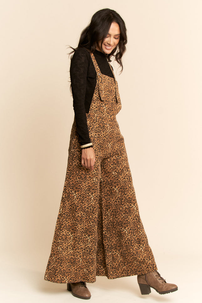 Renner Romper — Taupe Leopard side