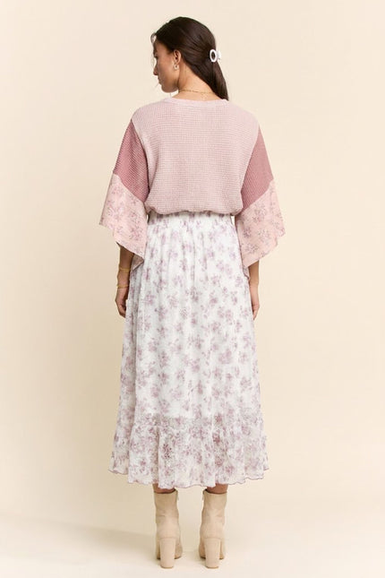 Veilflower Skirt — Indian Pink back