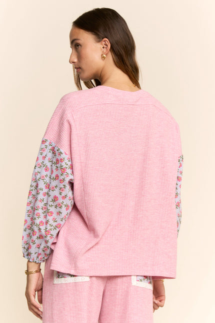 Coeurline Top — Pink Multi back