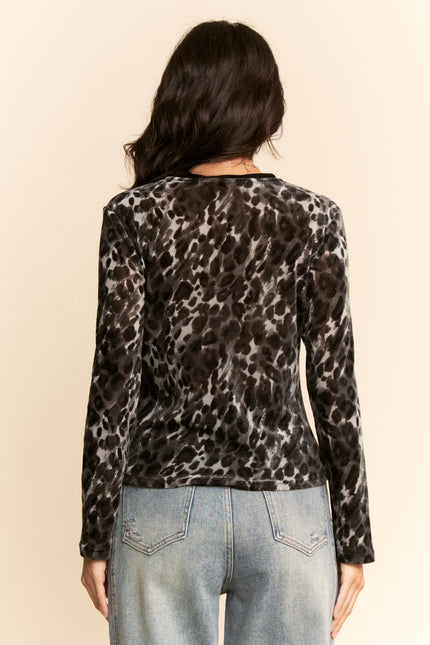 Vellum Top — Leopard Black back