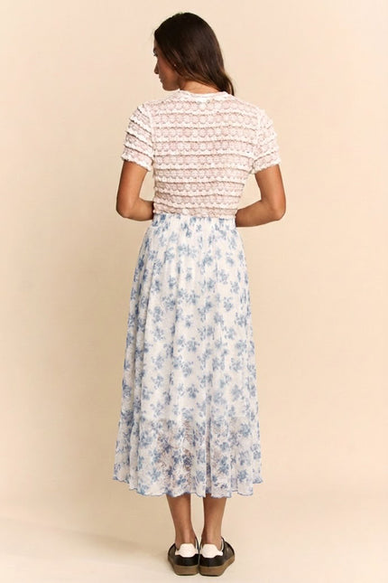 Veilflower Skirt — Blue Navy back