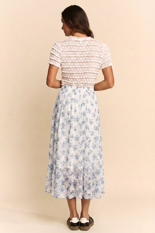 Veilflower Skirt — Blue Navy back