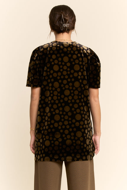 Marlow Top — Dot-olive back