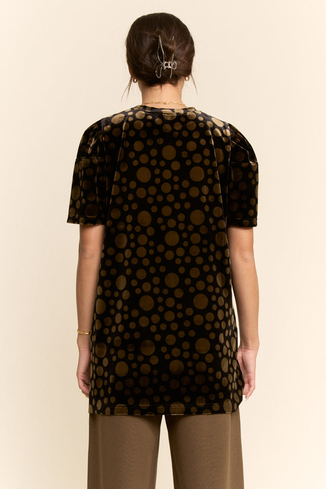 Marlow Top — Dot-olive back