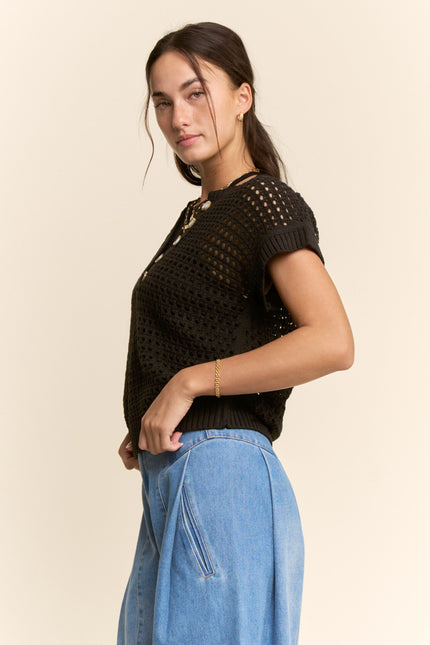 Aerelle Sweater — Black side