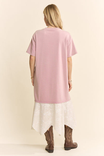 Poesy Dress — Rose Pink back