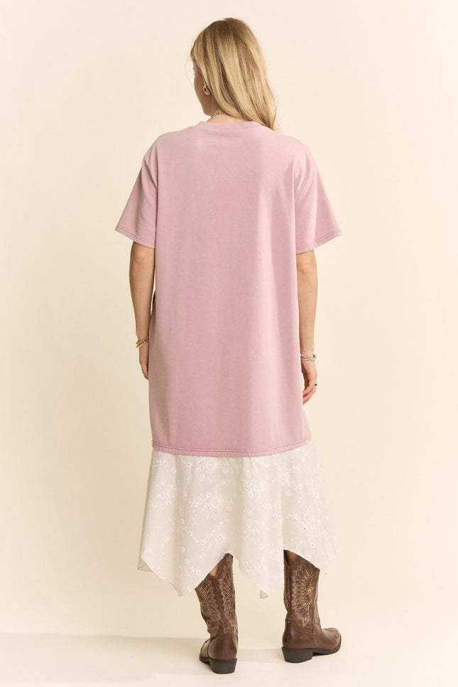 Poesy Dress — Rose Pink back