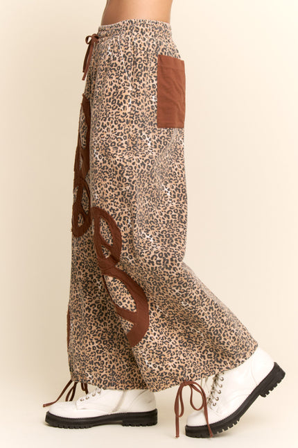 Veldra Pants — Taupe Leopard side