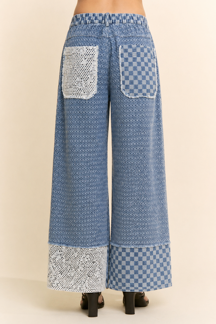 Marquetry Jeans — Light Denim Multi back