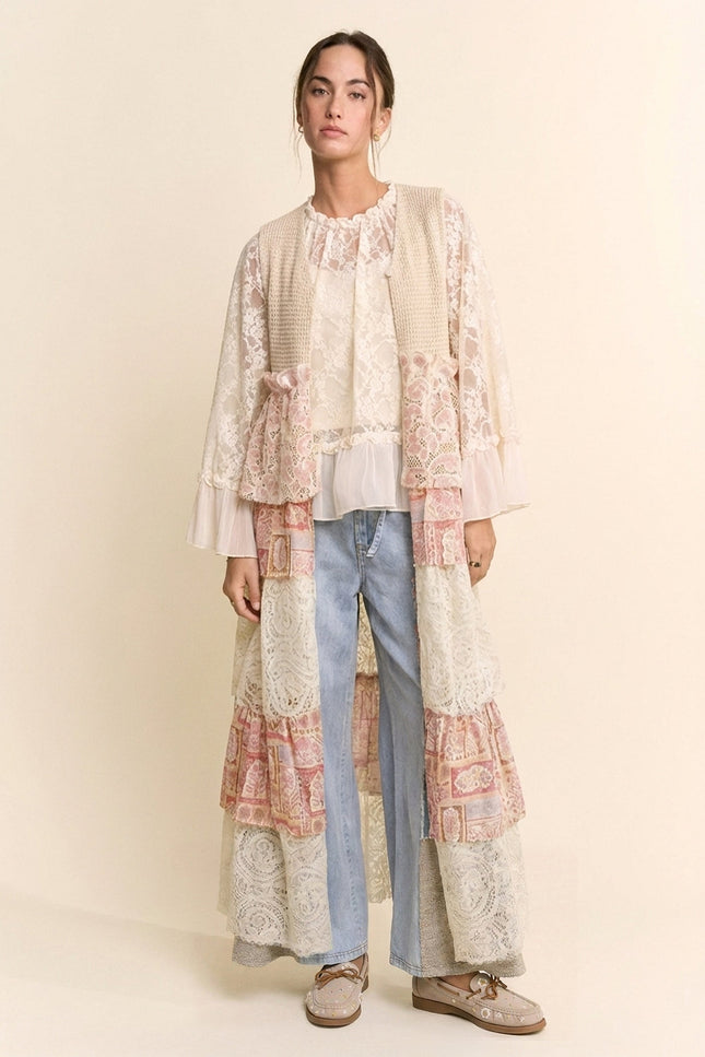 Monteluce Top — Pink White front