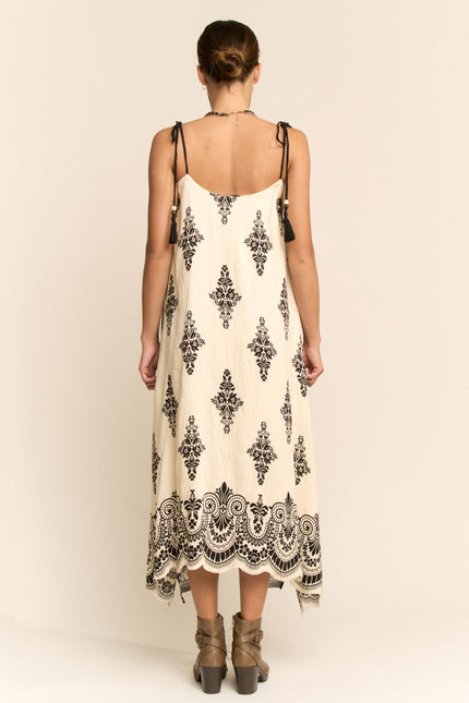 Lulu Dress — Black White back