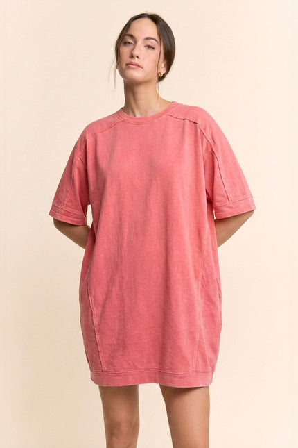 Olivane Dress — Shocking Pink front