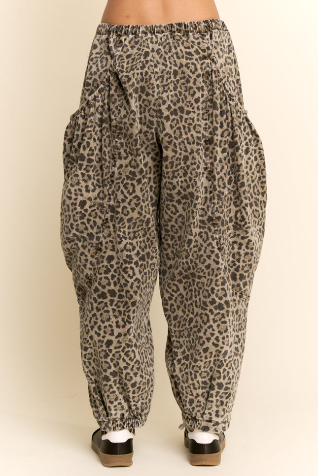 Renara Pant — Leopard/Grey back