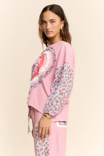 Coeurline Top — Pink Multi side