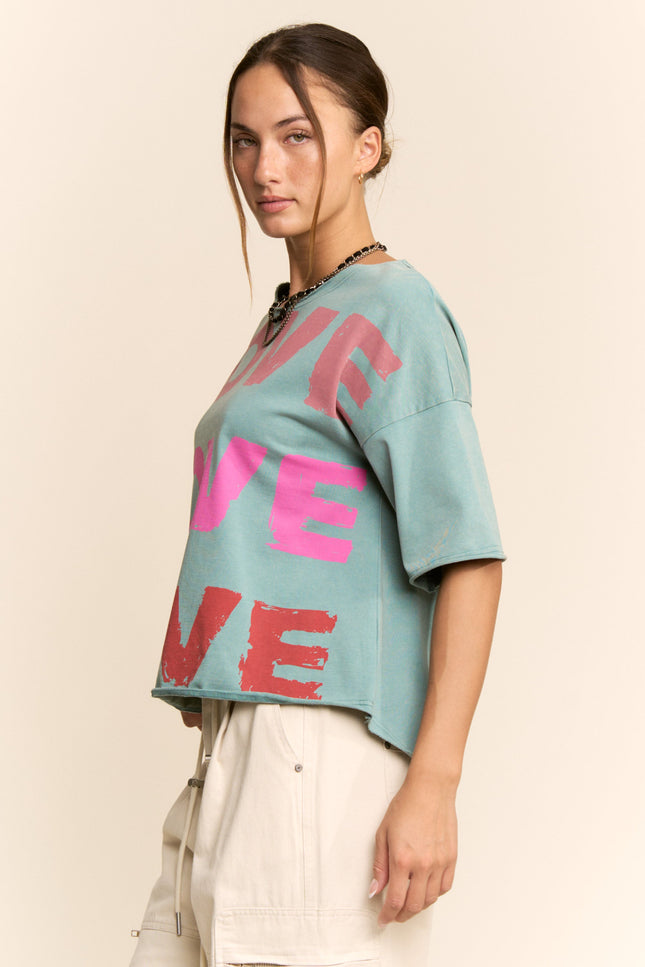 Lumi Tee — Sea Foam side