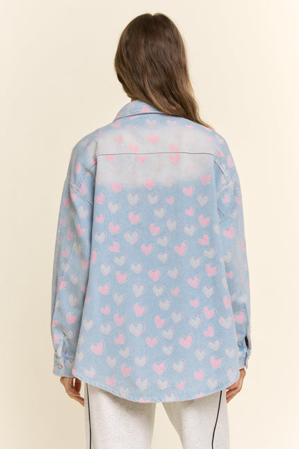 Heartspell Top — Blue Denim back