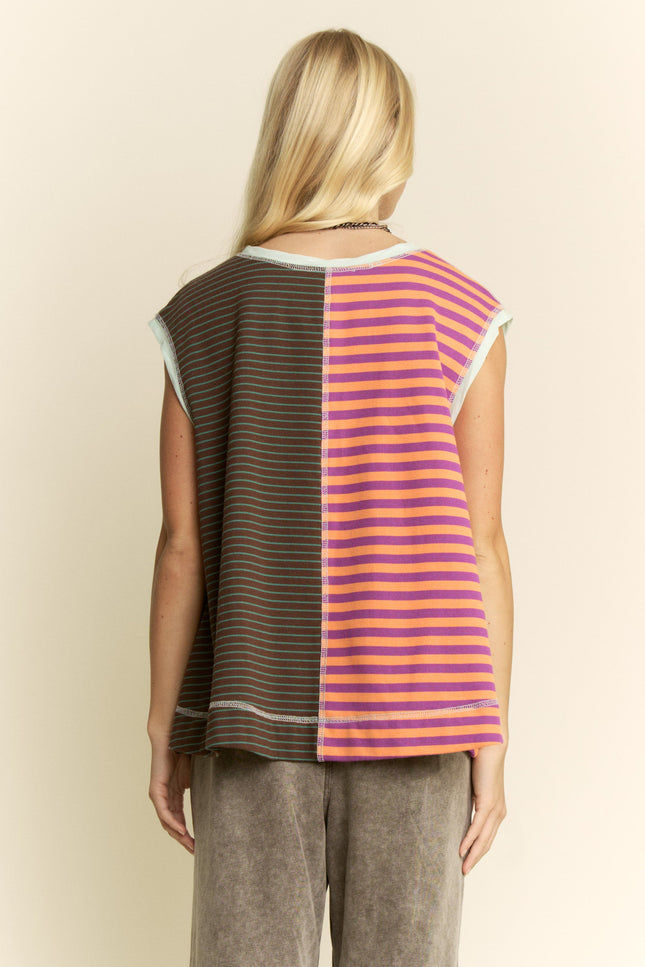 Virelai Top — Orange Brown back