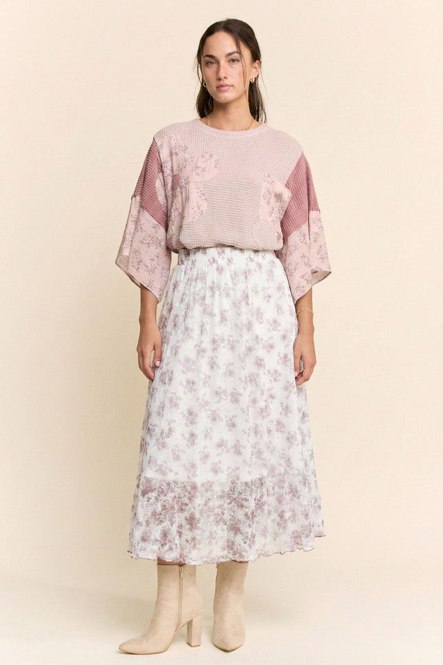 Veilflower Skirt — Indian Pink front