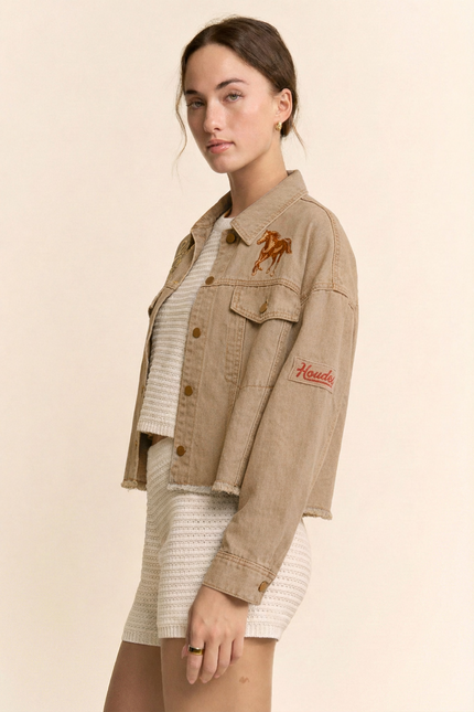 Rodevelle Jacket — Taupe side
