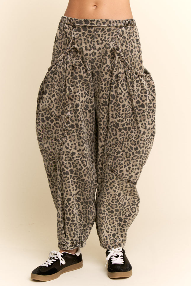 Renara Pant — Leopard/Grey front