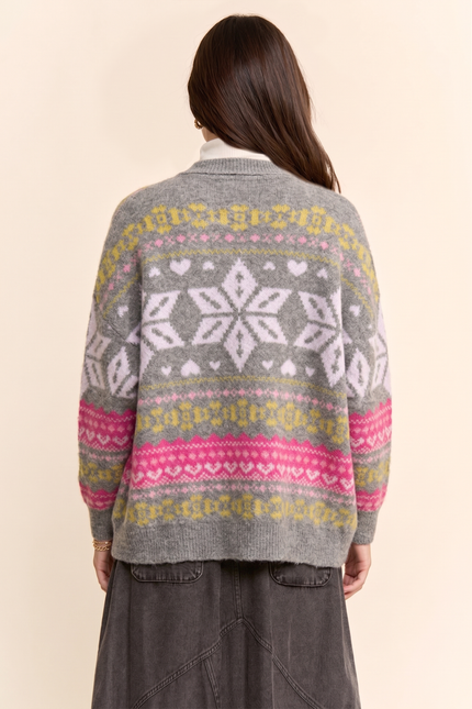 Frostelle Jacket — Grey Pink back