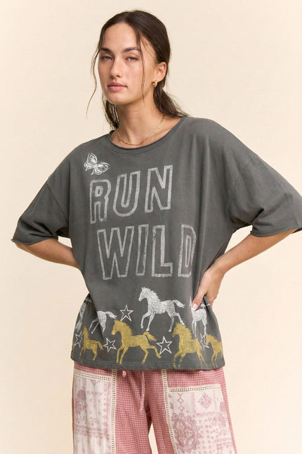 Mustang Top — Charcoal front