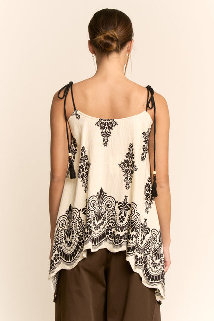 Palimpsest Top — Black White back