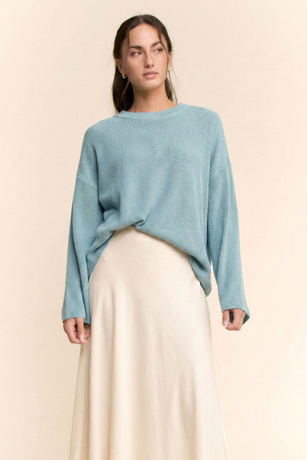 Meridian Sweater — Lt Blue front