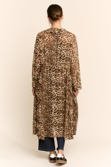 Vionelle Jacket — Taupe Leopard back