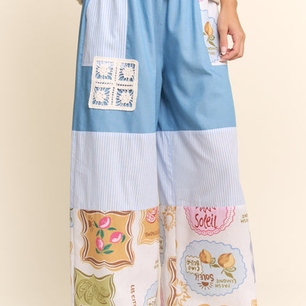 Portofina Pants — Light Denim Multi front