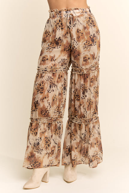 Faunelle Pants — Cheetah front