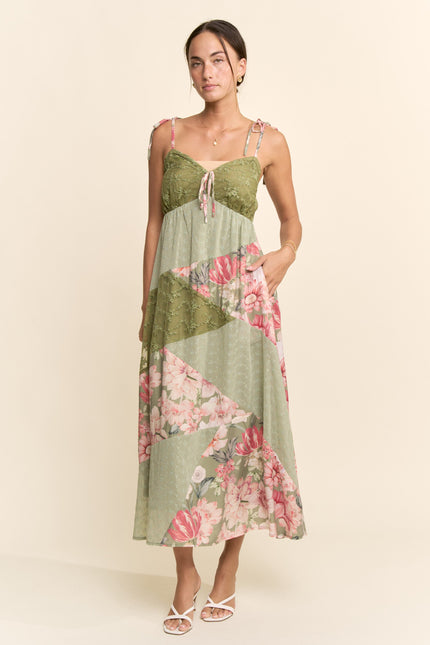 Eglantine Dress — Sage front