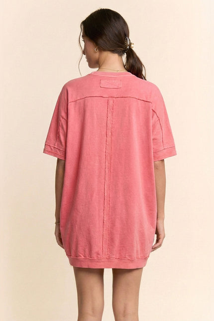 Olivane Dress — Shocking Pink back