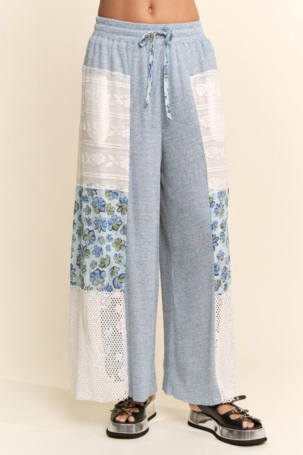 Evadne Pants — Blue front