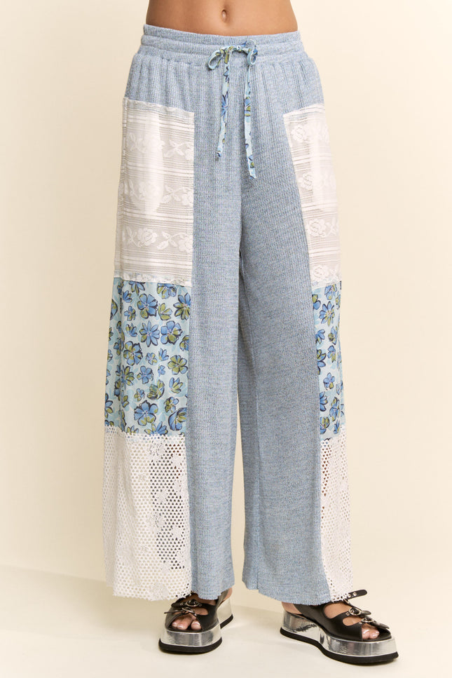 Evadne Pants — Blue front