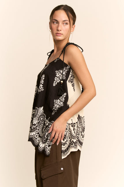 Palimpsest Top — Black White side