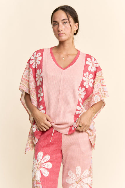 Petalune Sweater — Pink Multi front