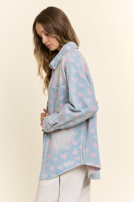 Heartspell Top — Blue Denim side