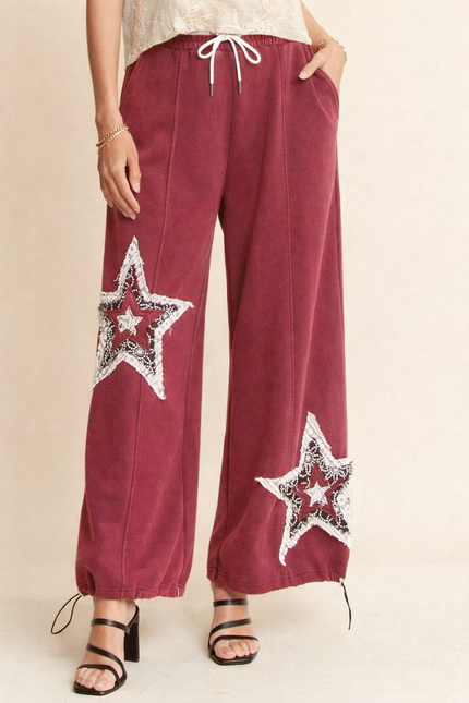 Drell Pants — Burgundy front