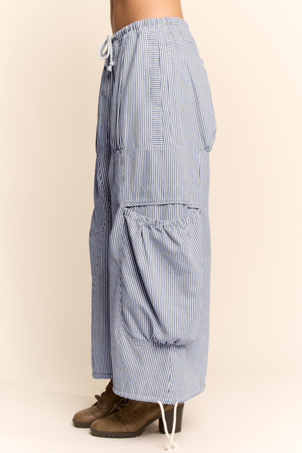 Orlisse Pants — Navy Stripe side