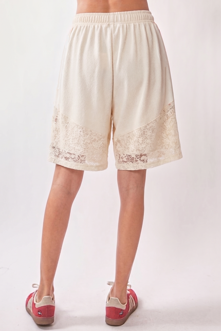 Lacery Shorts — Natural back