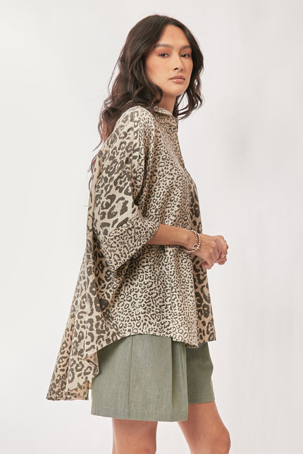 Pardus Top — Taupe Leopard side